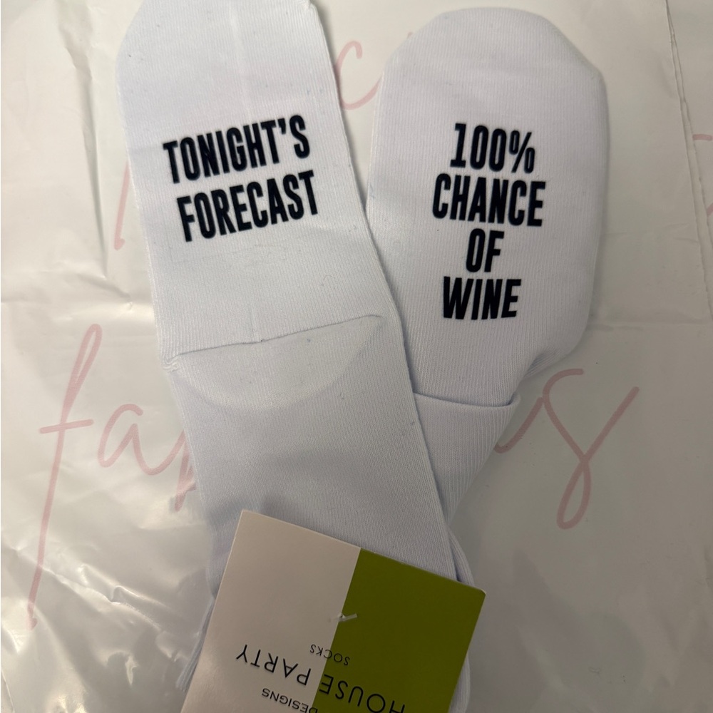 Cute Socks - Fun Wine Forecast Design
